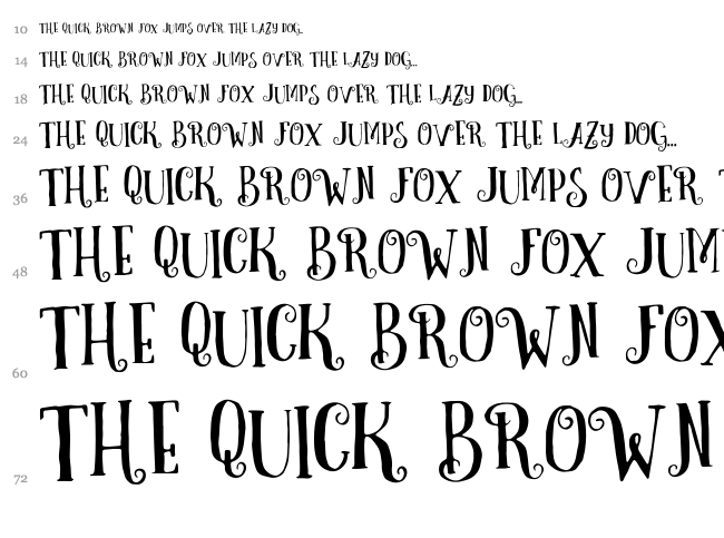 Curely font waterfall